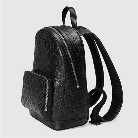 gucci backpack shark|Gucci signature leather backpack black.